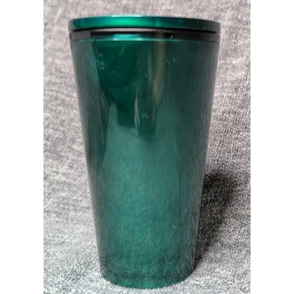 Starbucks Emerald Green Marble Swirl 16oz Grande Cold Cup Used No Straw